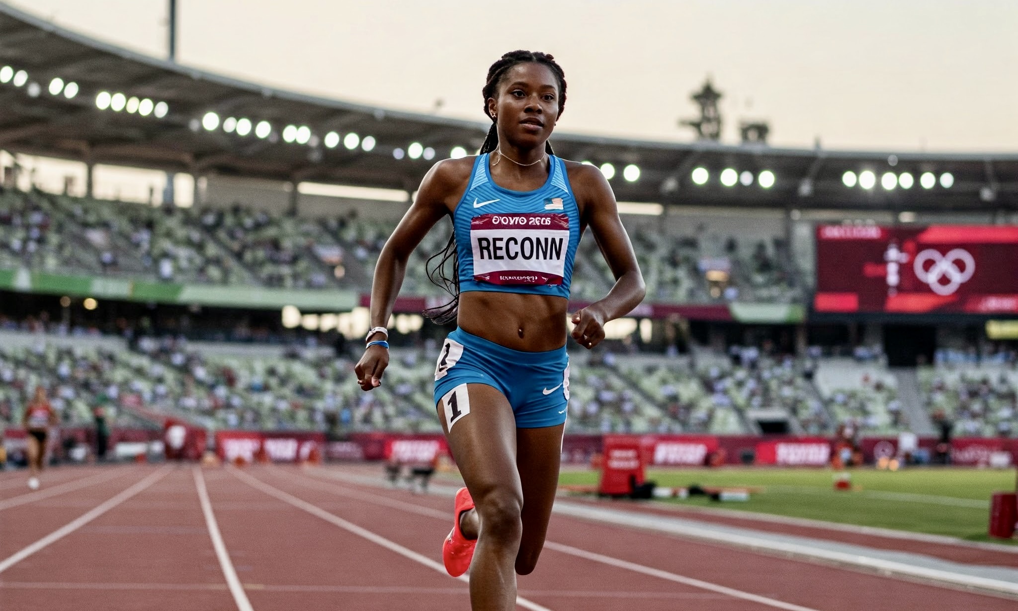 photo of Olympic Sprinter in Full Stride